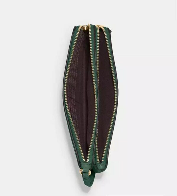 Coach Double Zip Wallet (Dark Pine) - Image 4