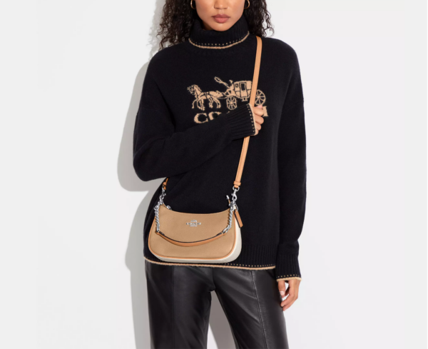 Coach Teri Shoulder Bag In Colorblock (Sandy Beige Multi) - Image 2