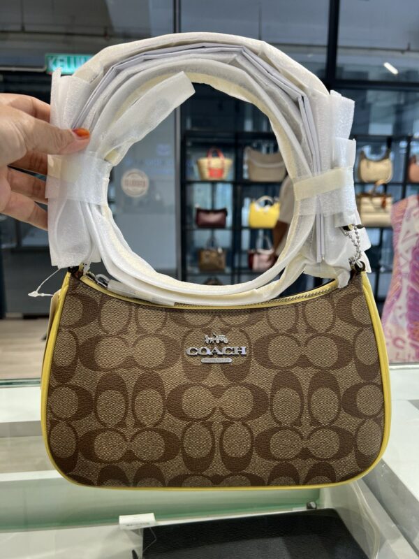 Coach Teri Shoulder Bag In Signature Canvas (Retro Yellow) - Image 2