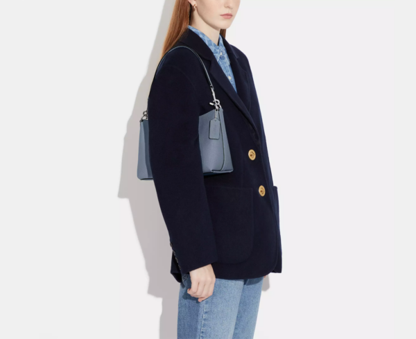 Coach Clara Shoulder Bag In Signature Canvas (Light Mist) - Image 3