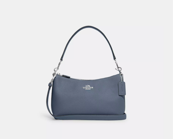 Coach Clara Shoulder Bag In Signature Canvas (Light Mist)