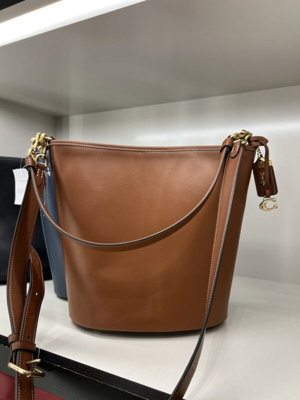 Coach Dakota Leather Bucket Bag (Saddle)- Boutique Transfer - Image 7