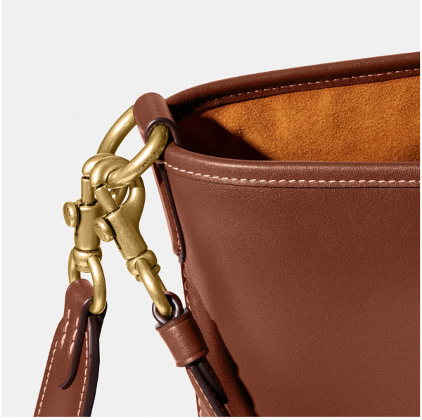 Coach Dakota Leather Bucket Bag (Saddle)- Boutique Transfer - Image 6