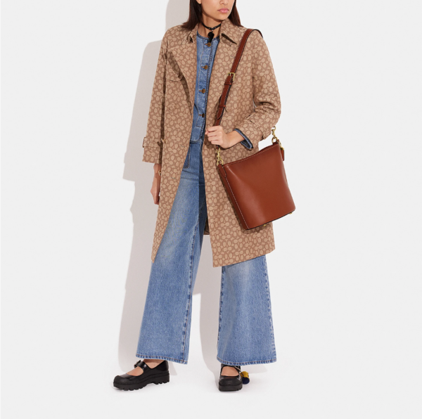 Coach Dakota Leather Bucket Bag (Saddle)- Boutique Transfer - Image 3