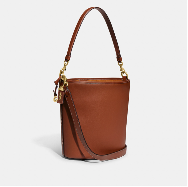 Coach Dakota Leather Bucket Bag (Saddle)- Boutique Transfer - Image 4