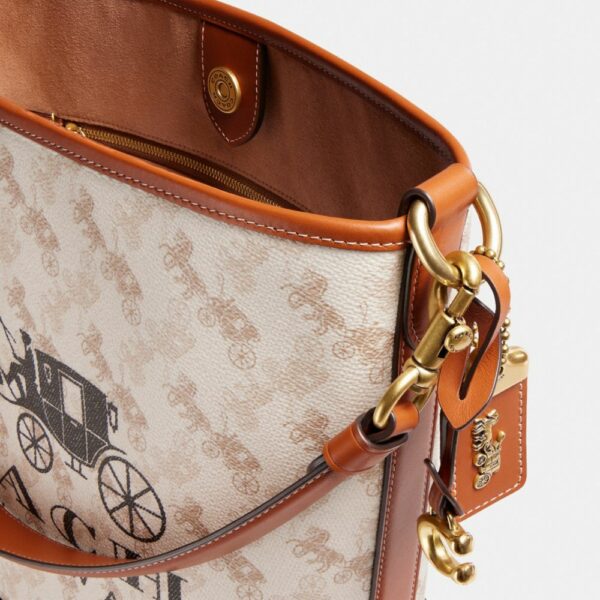 Coach Dakota Bucket Bag With Horse And Carriage (Saddle)- Boutique Transfer - Image 4