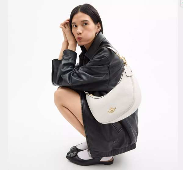 Coach Aria Shoulder Bag(Chalk) - Image 4