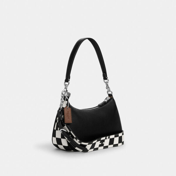 Coach Teri Shoulder Bag With Checkerboard Print (Black) - Image 4