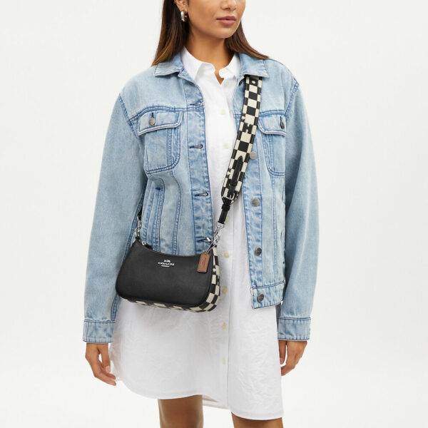 Coach Teri Shoulder Bag With Checkerboard Print (Black) - Image 2