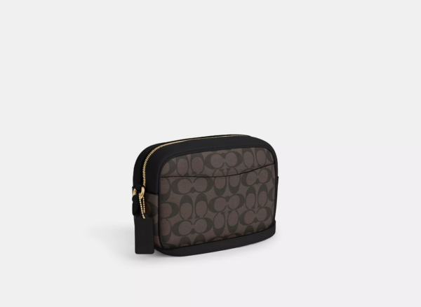 Coach Jamie Camera Bag In Signature Canvas (Brown Black) - Image 4