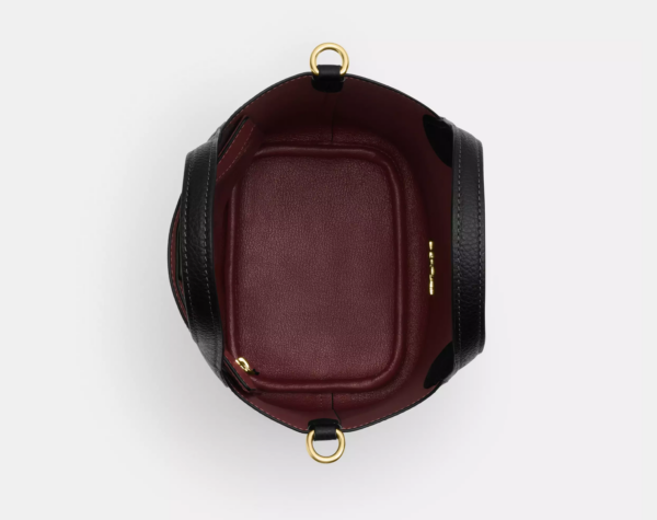 Coach Hanna Bucket Bag In Signature Canvas (Brown Black) - Image 4