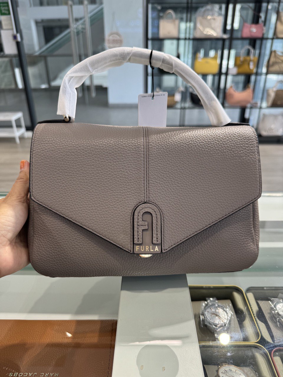 Furla Dafne Small Top Handle (Grey) | Butik Sarah Shaber