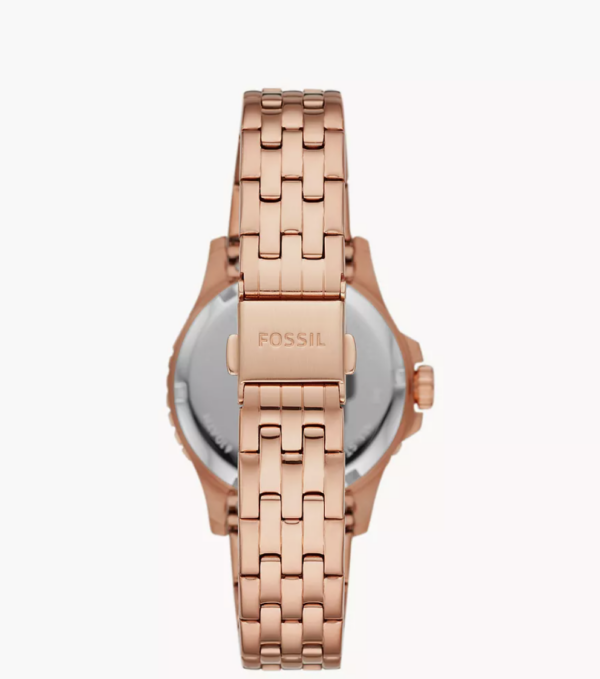 Fossil FB-01 Three-Hand Date Rose Gold-Tone Stainless Steel Watch Women (ES4748) - Image 3