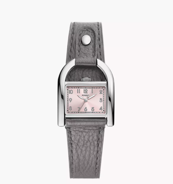 Fossil Harwell Three-Hand Light Grey LiteHide™ Leather Watch Women (ES5265)
