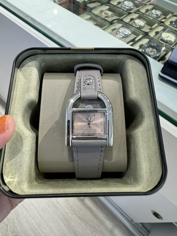 Fossil Harwell Three-Hand Light Grey LiteHide™ Leather Watch Women (ES5265) - Image 5