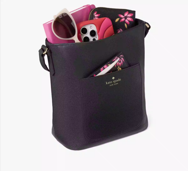 Kate Spade Elsie Pebbled Leather Bucket Bag (Black) - Image 5