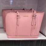 Michael Kors Jet Set Travel Large Top Zip Shoulder Tote (Carnation)