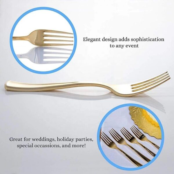 EPPIBOX Premium Disposable Tableware Set 175 pcs (Gold) - Image 8