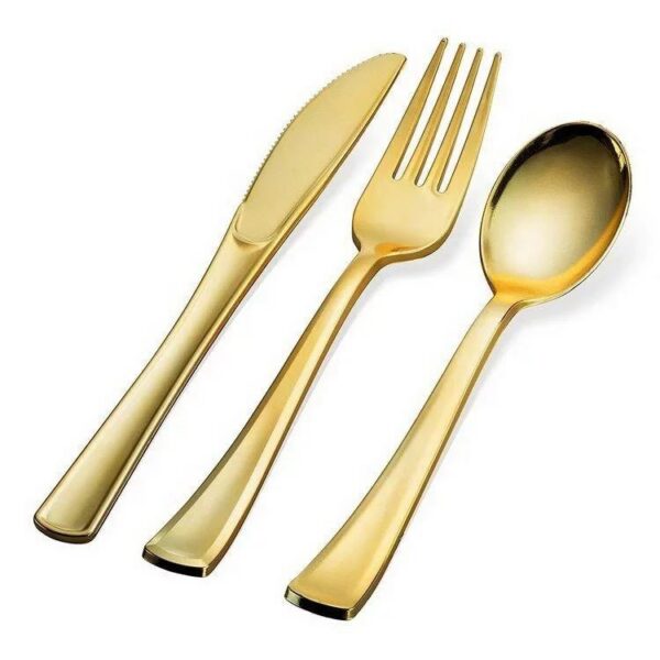 EPPIBOX Premium Disposable Tableware Set 175 pcs (Gold) - Image 6