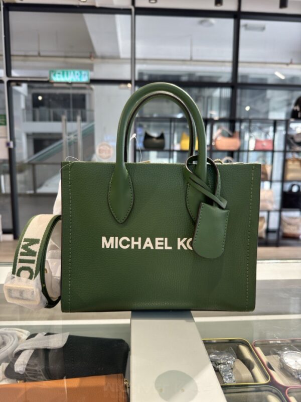 Michael Kors Mirella Small Pebbled Leather Crossbody Bag (Fern Green)