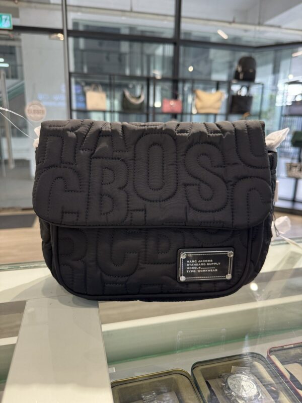 Marc Jacobs Nylon Jumbled Logo Messenger Bag (Black)