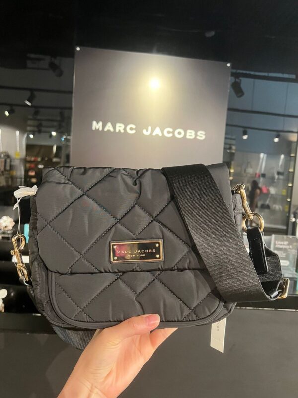[Pre Order]-Marc Jacobs Nylon Jumbled Logo Messenger Bag (Black)