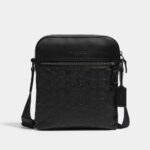 Coach Houston Flight Bag In Signature Embossed Leather (Black)