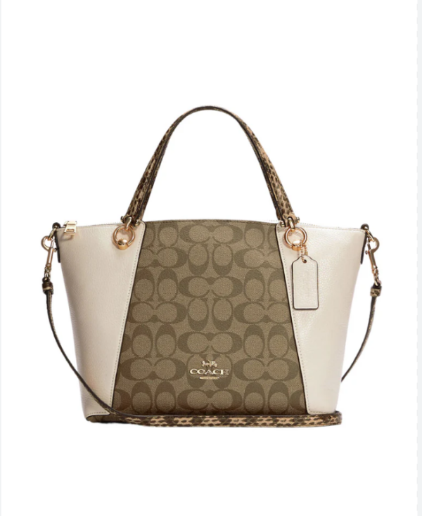 Coach Kacey Satchel In Colorblock (Chalk Multi)