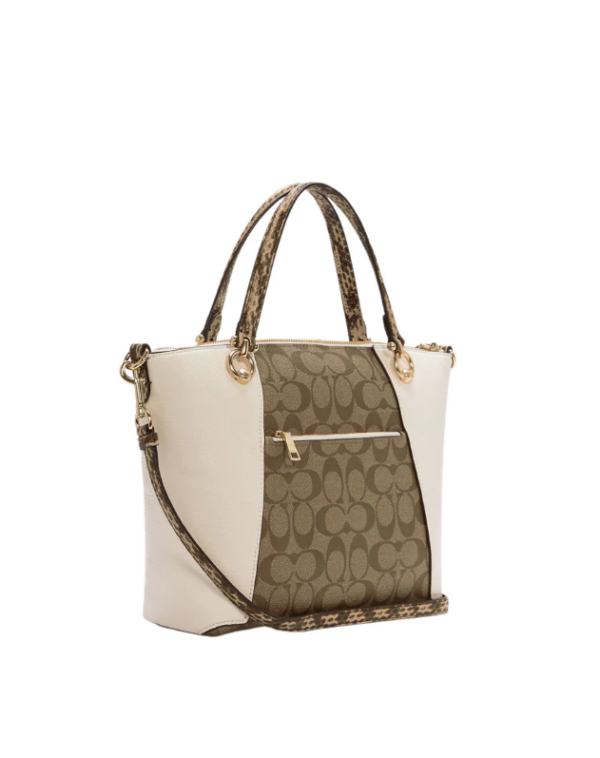 Coach Kacey Satchel In Colorblock (Chalk Multi) - Image 6