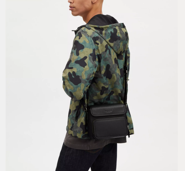Coach Sullivan Flap Crossbody Bag (Black) - Image 3