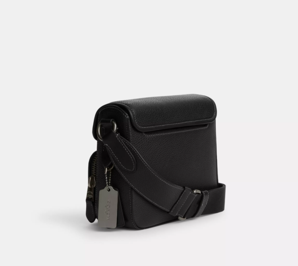 Coach Sullivan Flap Crossbody Bag (Black) - Image 4