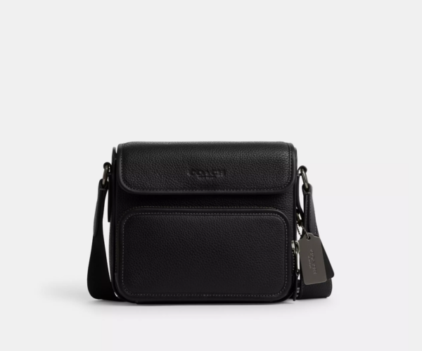 Coach Sullivan Flap Crossbody Bag (Black)