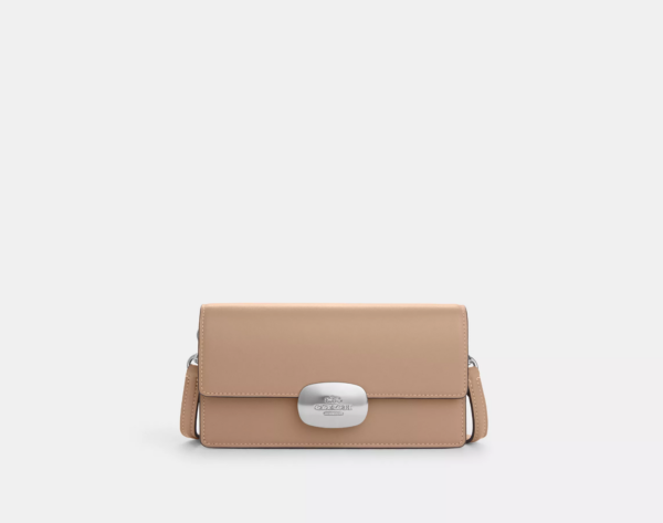 Coach Eliza Small Flap Crossbody (Taupe)