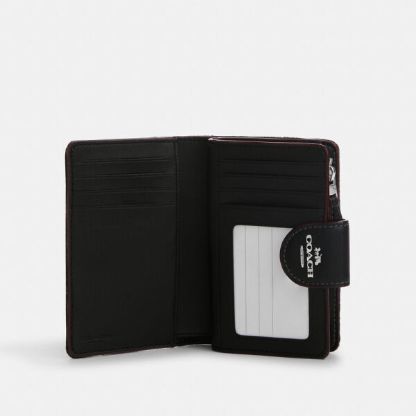 Coach Medium Corner Zip Wallet In Signature Denim (Black) - Image 2