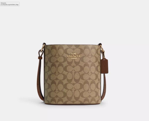 Coach Sophie Bucket Bag In Signature Canvas (Khaki Saddle2)