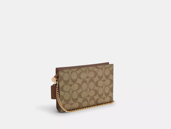 Coach Slim Crossbody In Signature Canvas (Saddle2) - Image 4