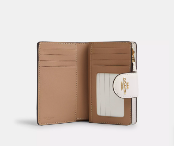 Coach Medium Corner Zip Wallet In Signature Canvas With Floral Print (Chalk Multi) - Image 3