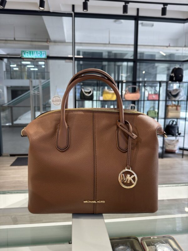 Michael Kors Hyde Large Leather Satchel (Luggage) - Image 3