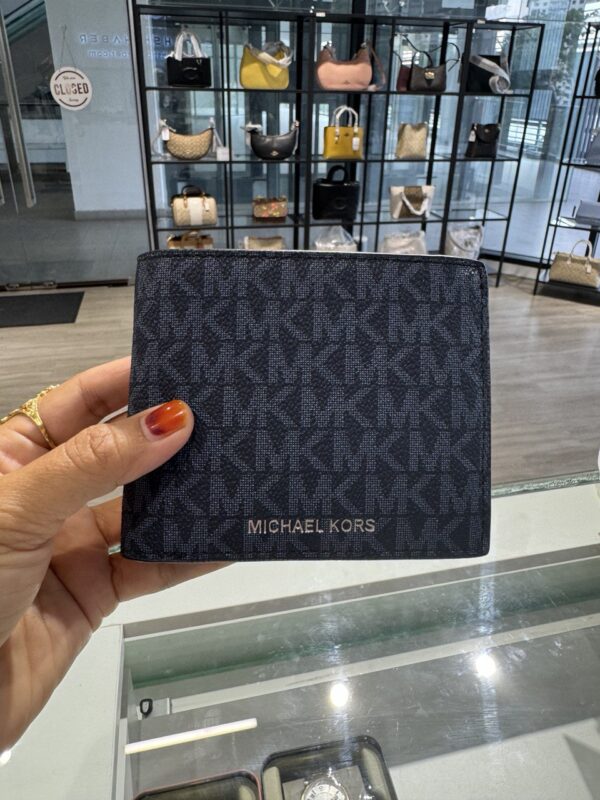 Michael Kors Cooper Billfold With Passcase Wallet in Signature (Admiral Blue) - Image 3
