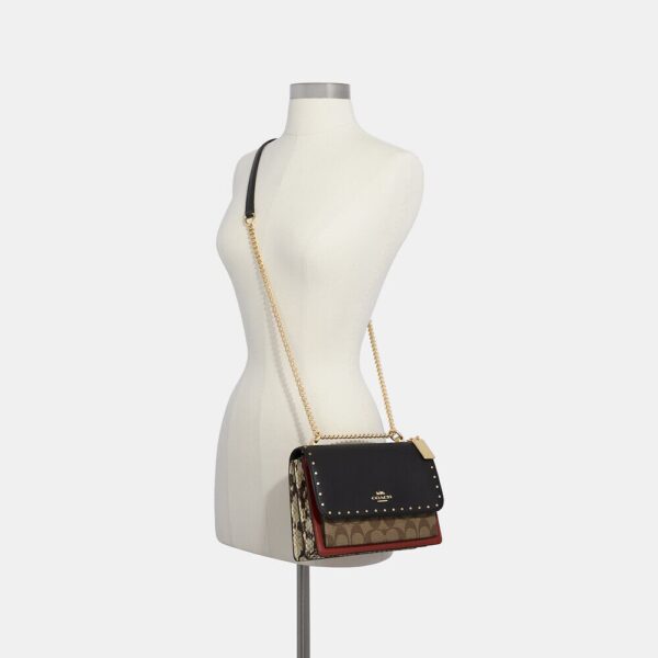 Coach Klare Crossbody In Signature Canvas With Rivets (Khaki Multi) - Image 2