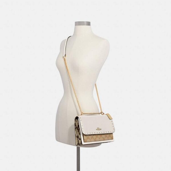 Coach Klare Crossbody In Signature Canvas With Rivets (Light Khaki Multi) - Image 3