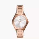 Fossil Dayle Three-Hand Rose Gold-Tone Stainless Steel Women Watch BQ3886