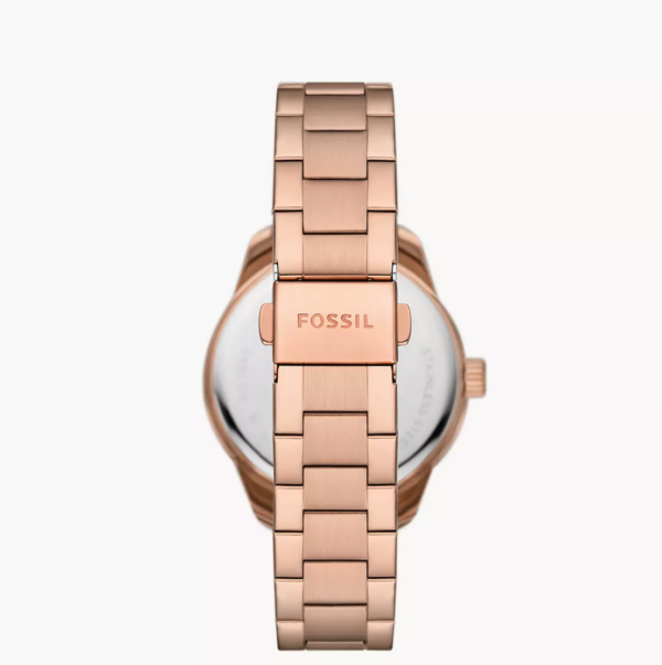 Fossil Dayle Three-Hand Rose Gold-Tone Stainless Steel Women Watch BQ3886 - Image 2