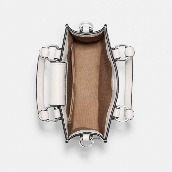 Coach North South Mini Tote In Signature Canvas (Light Khaki Chalk) - Image 3