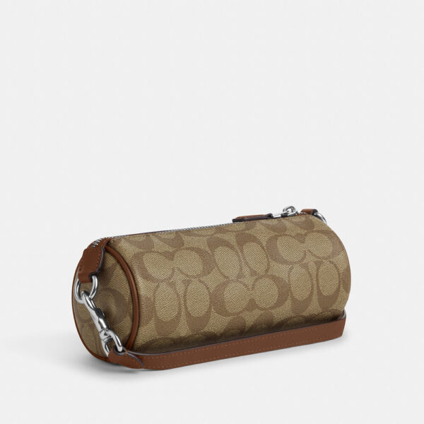 Coach Nolita Barrel Bag In Signature Canvas (Saddle) - Image 4