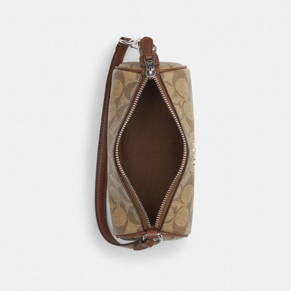 Coach Nolita Barrel Bag In Signature Canvas (Saddle) - Image 3