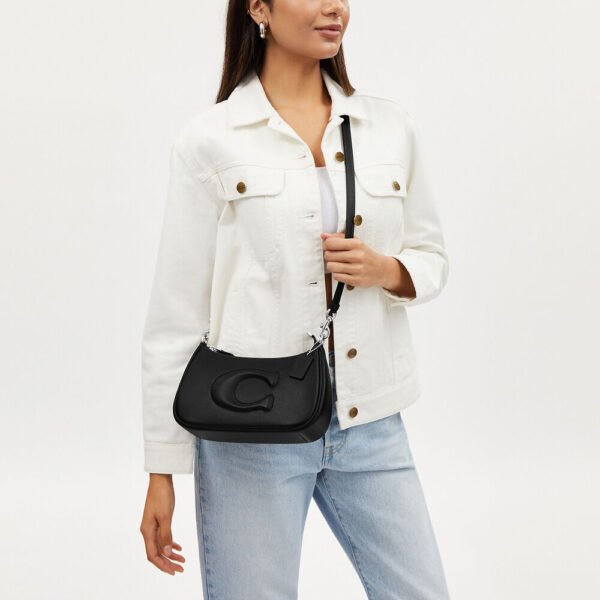 Coach Teri Shoulder Bag With Signature Quilting (Black) - Image 3