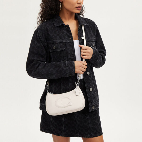 Coach Teri Shoulder Bag With Signature Quilting (Chalk) - Image 3