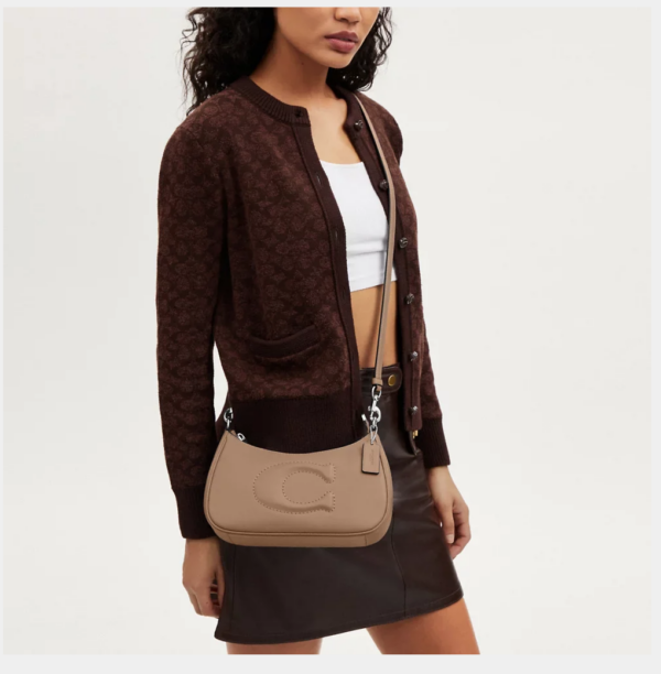 Coach Teri Shoulder Bag With Signature Quilting (Taupe) - Image 2