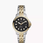 Fossil FB-01 Three-Hand Date Two-Tone Stainless Steel Women Watch ES4745